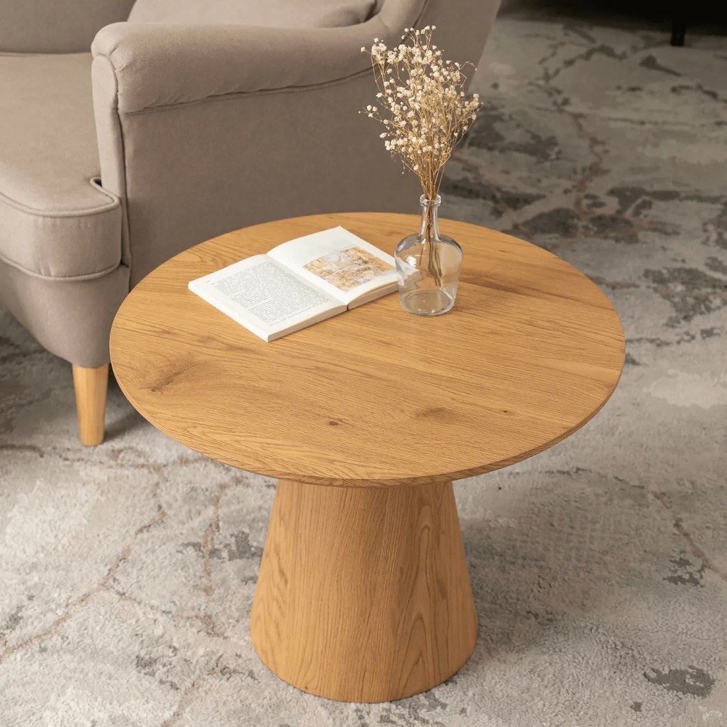 Stolik Kawowy CARLY 60 cm Dąb Nowoczesny Loft
