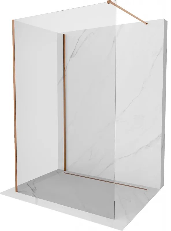 Mexen Kioto ścianka prysznicowa Walk-in 140 x 90 cm, transparent, różowe złoto - 800-140-212-60-00-090