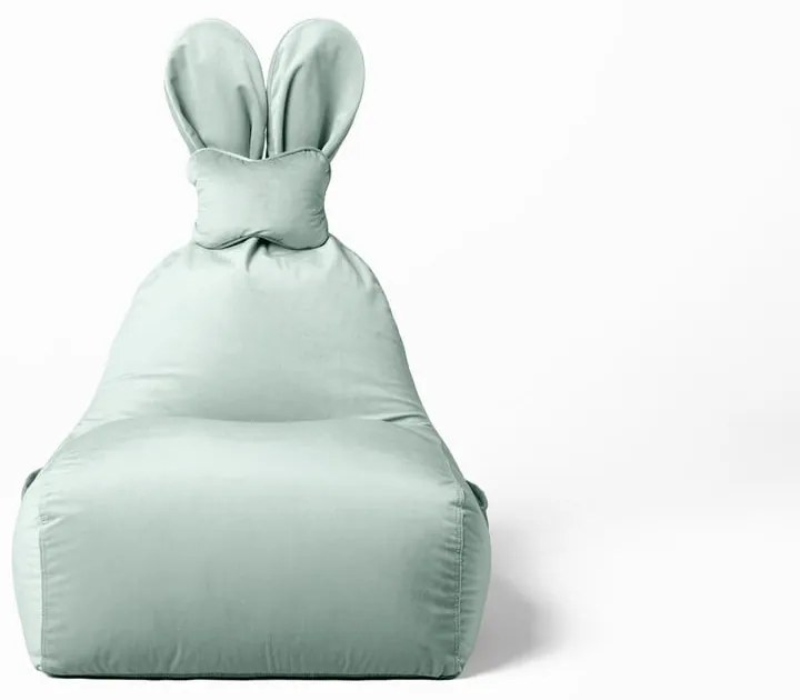Miętowy dziecięcy worek do siedzenia Funny Bunny – The Brooklyn Kids