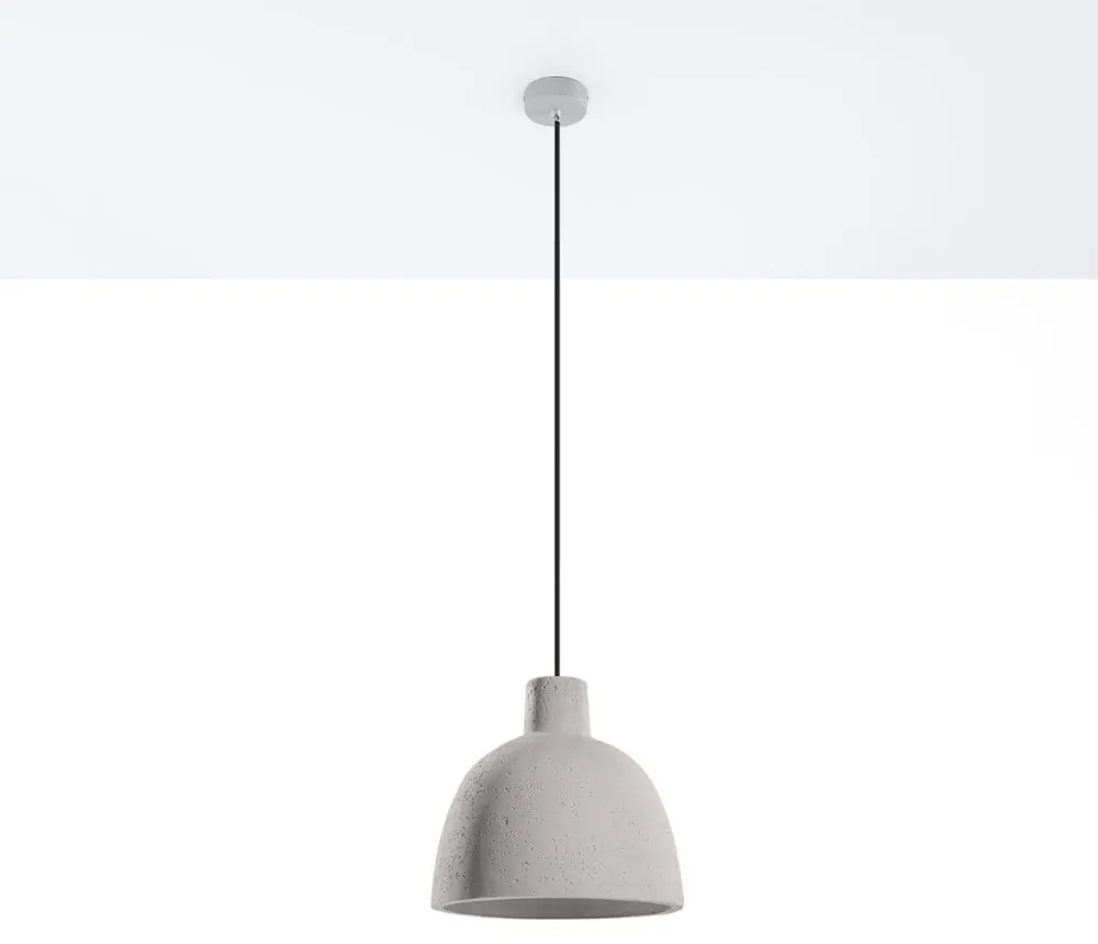 Jasnoszara lampa wisząca ø 28 cm Filippo – Sollux