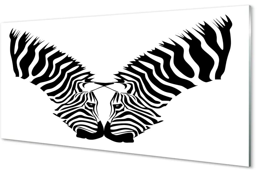 Obraz na szkle Odbicie lustrzane zebra