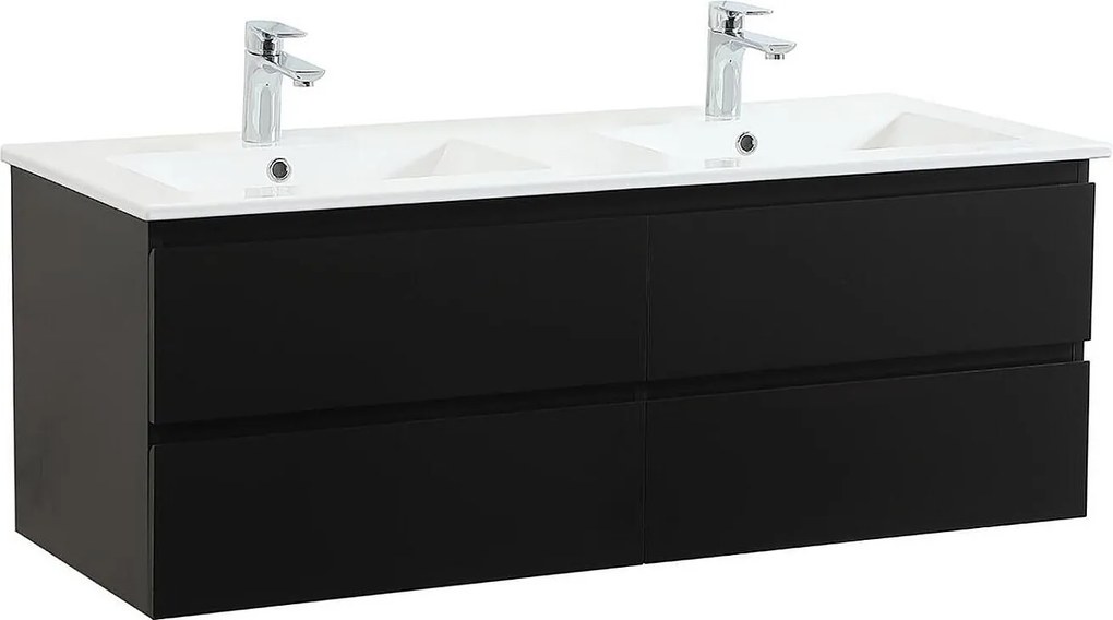 SORRENTO 120 cm podwójna szafka pod umywalkę z blatem ceramicznym