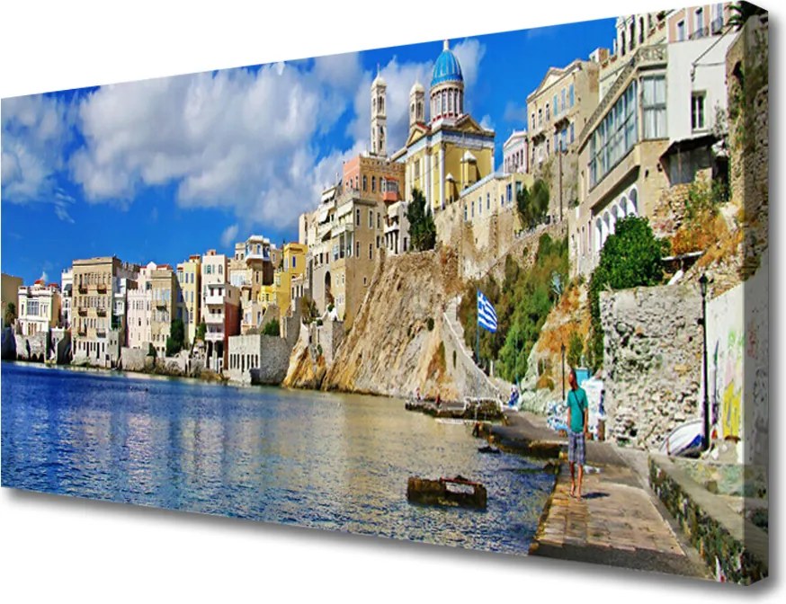 Obraz canvas na ścianę Zabytkowe Miasto nad Zatoką