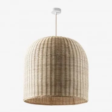 Lampa Sufitowa Wisząca Do Użytku Zewnętrznego Flandria Naturalny - Biała & Ø60 Cm - ↑60 Cm Flandes - Sklum