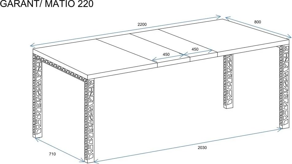 Stół Garant 220 rozkładany od 130 do 220 cm kaszmir