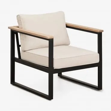 Fotel Ogrodowy Z Aluminium Lipov Czarna - Sklum