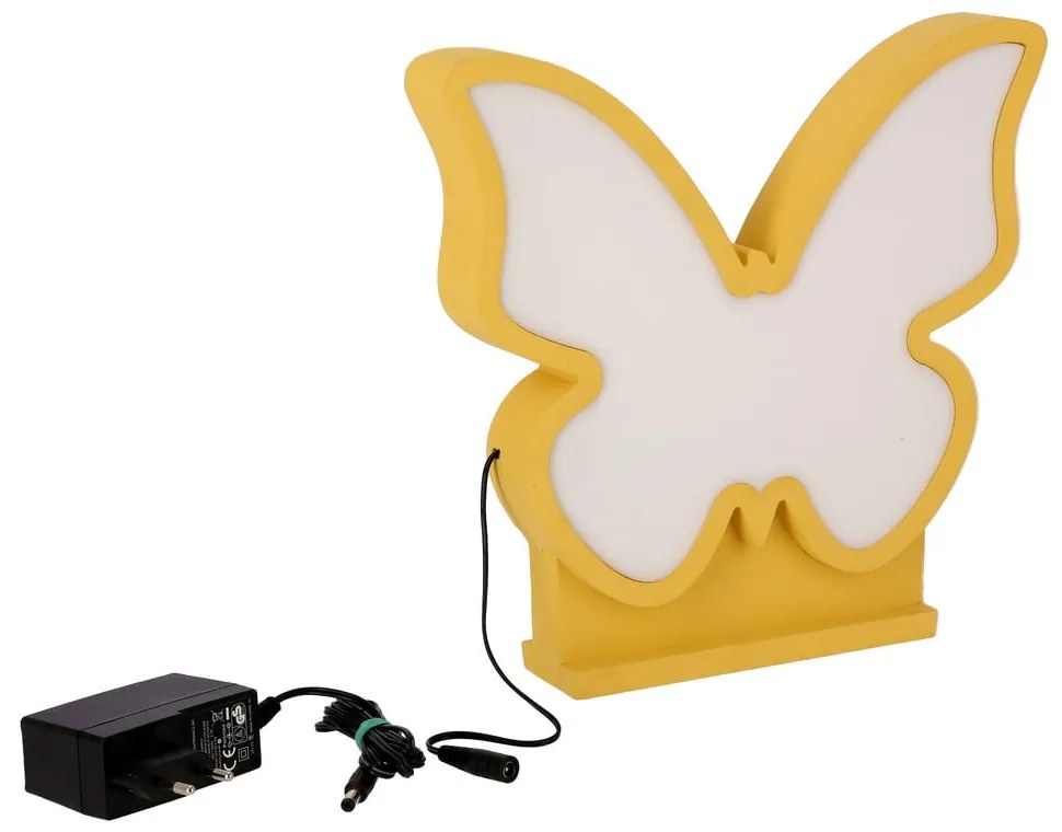 Żółta lampka dziecięca Butterfly – Candellux Lighting