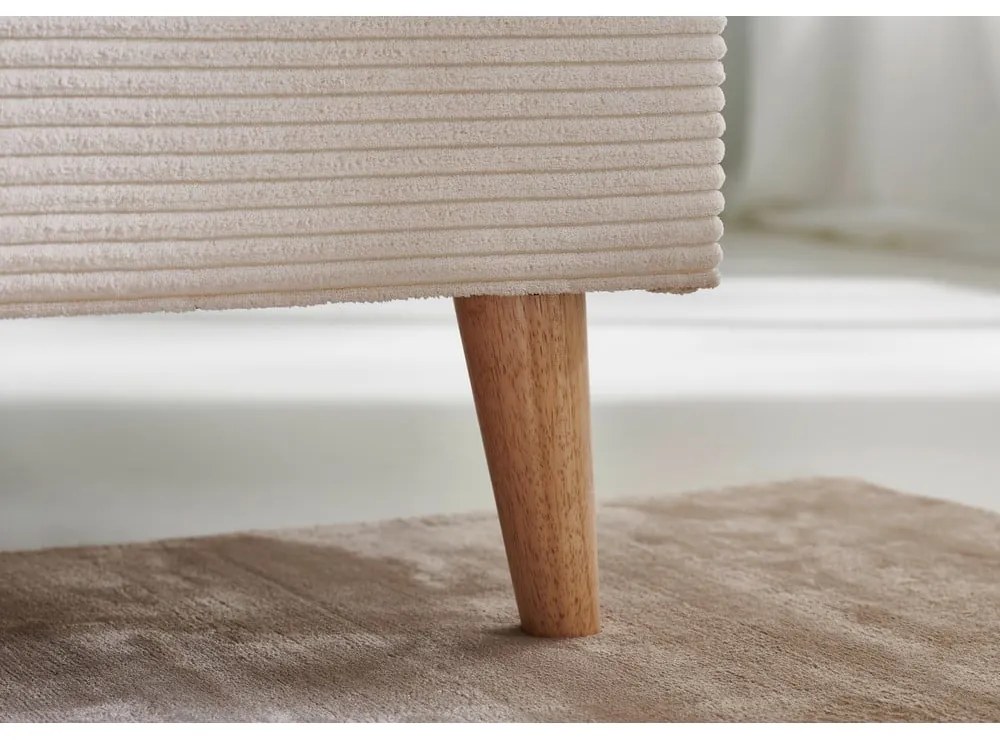 Beżowe tapicerowane łóżko dwuosobowe bez stelaża 140x200 cm Wicki – Meise Möbel