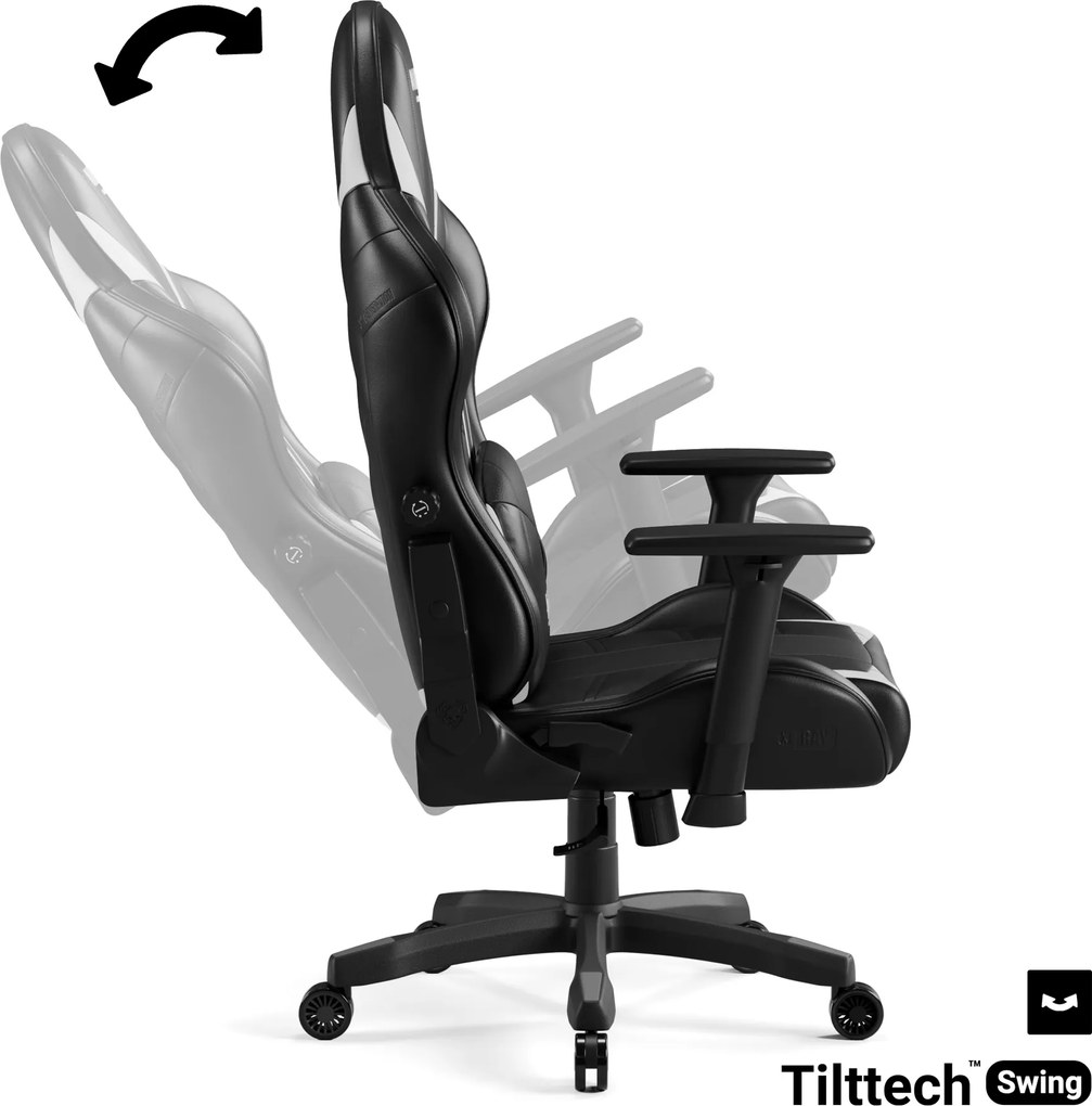 Fotel gamingowy Diablo X-Ray 2.0 Small Size, czarno-biały