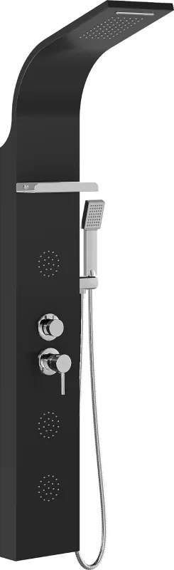 Mexen Borg panel prysznicowy, czarny - 7615-03-70