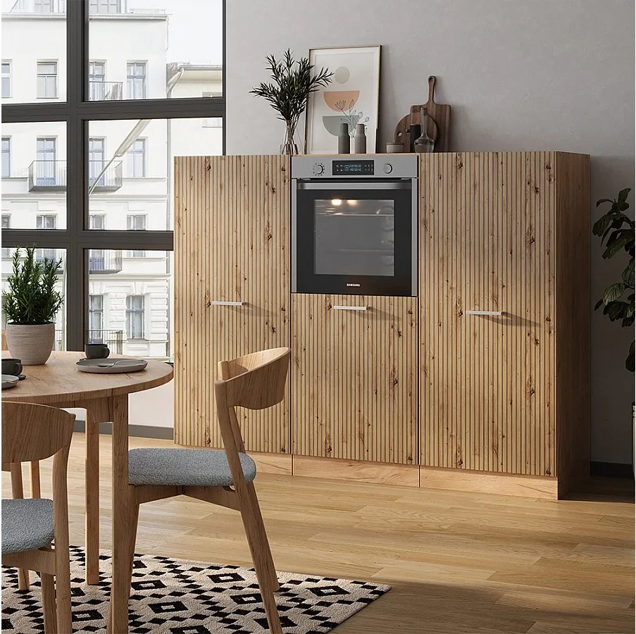 Blok kuchenny dąb artisan/dąb goldkraft 180x46x81.6 r-line