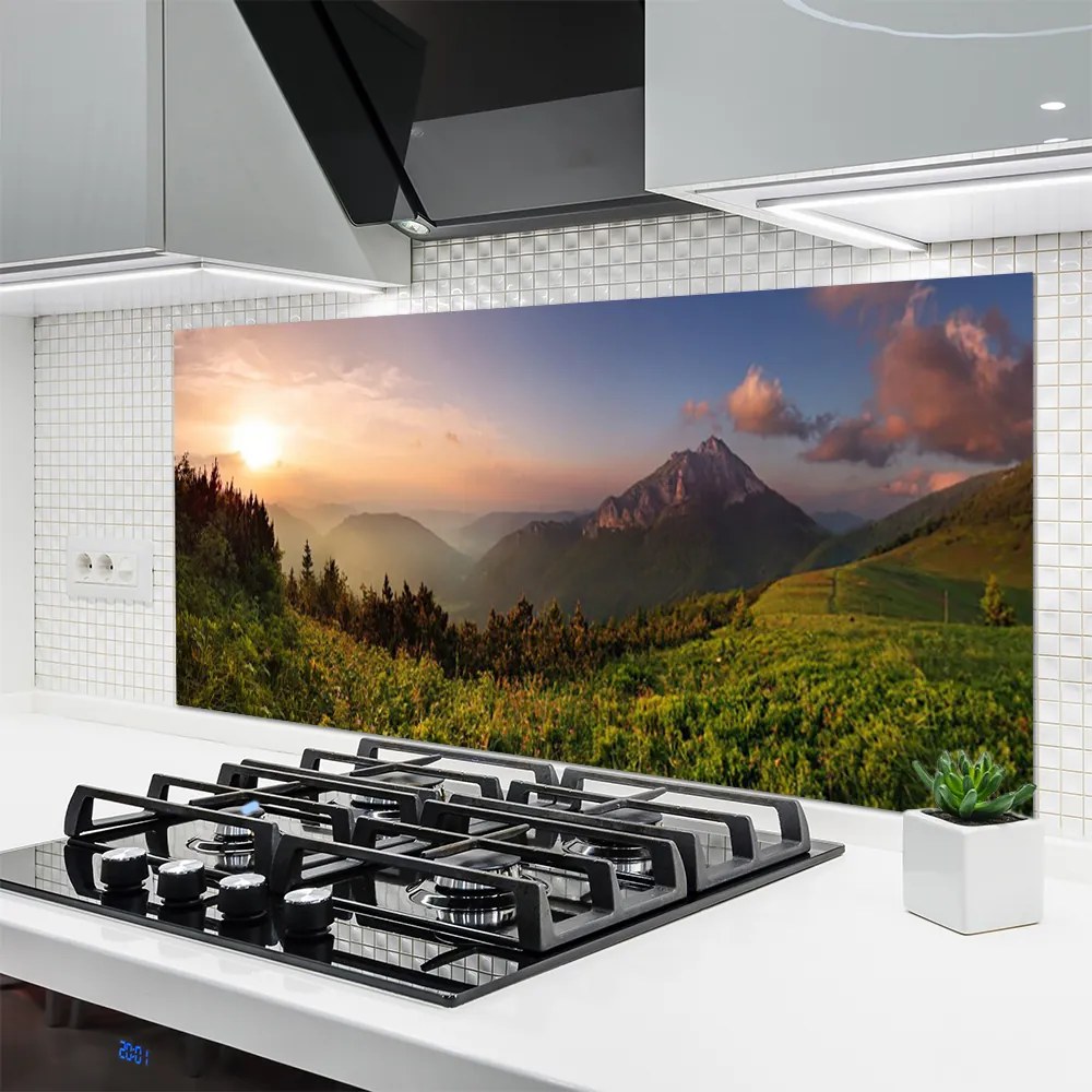 Panel Kuchenny Szczyty Gór W Objęciach Lasu