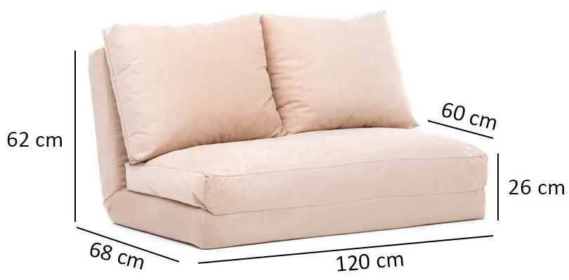 Rozkładana sofa Taida Cream