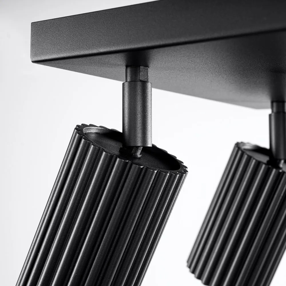 Czarna metalowa lampa punktowa ø 6,5 cm Gleam – Sollux