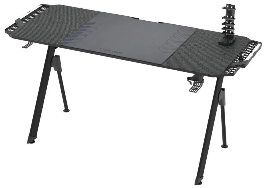 Stół do gier FALCON z podświetleniem LED RGB 156x60 cm czarny