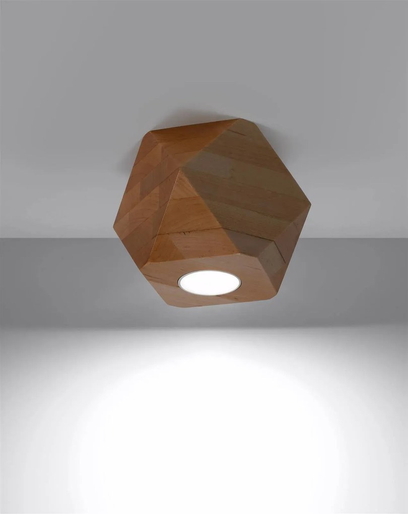 Plafon WOODY 1 naturalne drewno SOLLUX LIGHTING