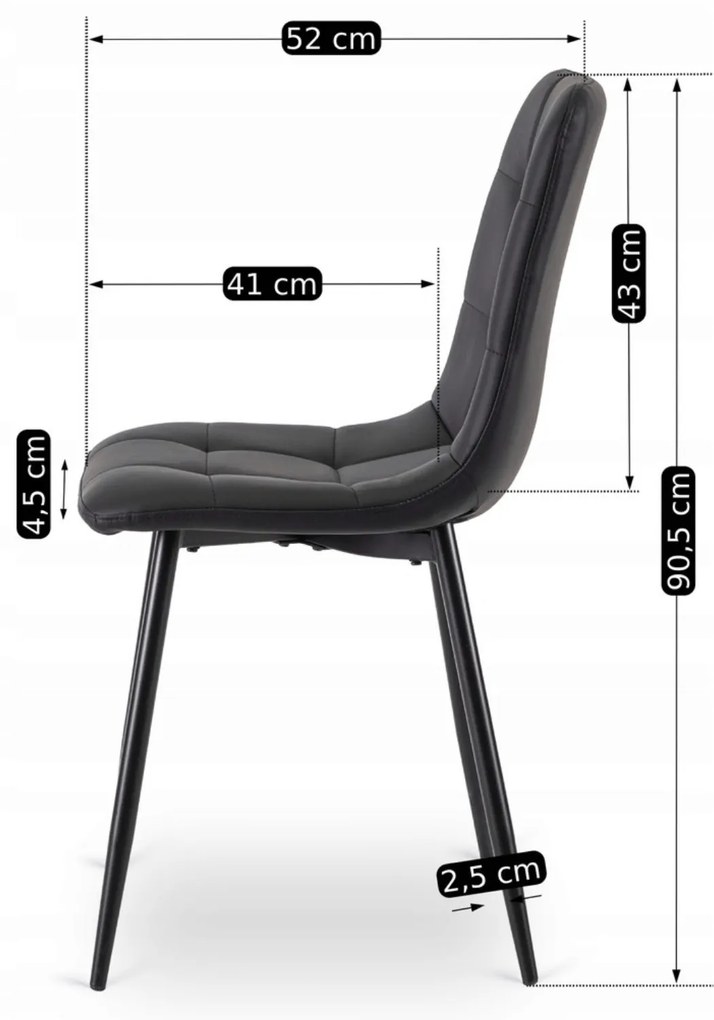 Zestaw Stół Okrągły Rozkładany HARRY 102-142 cm Dąb Artisan/Czarny i 4 Krzesła z Ekoskóry DALVIN Czarne Nowoczesne Loft