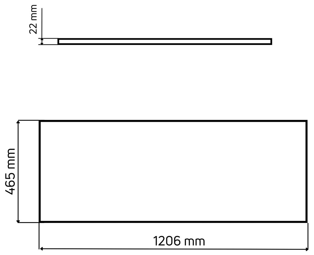 Blat do szafki biały 120 x 46,5 cm ASTROS White