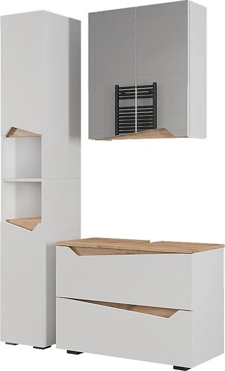 Zestaw mebli łazienkowych biały 80x35x57.5 marelle