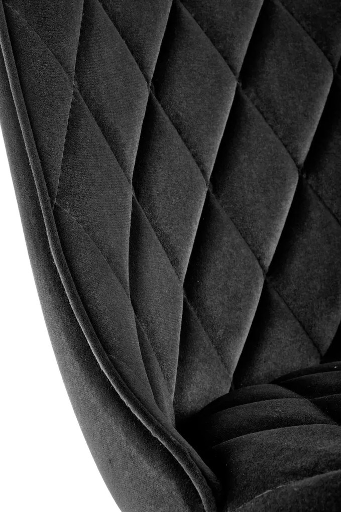 Krzesło tapicerowane K450 VELVET czarne HALMAR