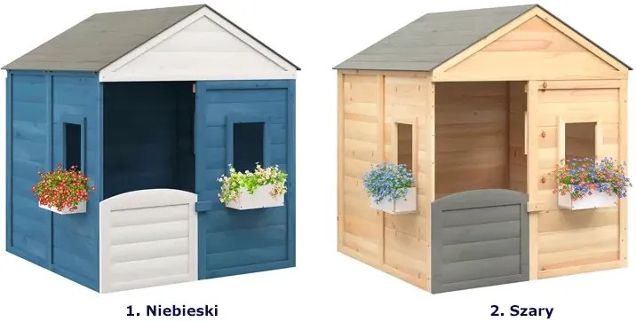 Niebieski ogrodowy domek dla dzieci D9-S08