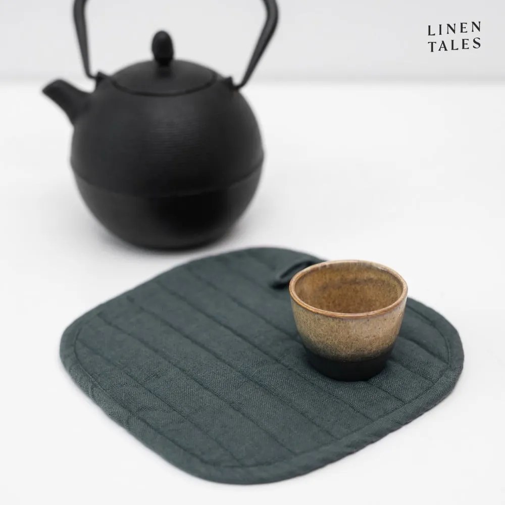 Lniana rękawica kuchenna Forest Green – Linen Tales