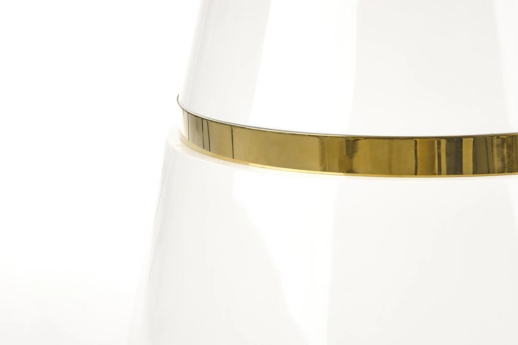 VEGAS stół, 120/76 cm blat - biały, noga - biały / złoty, OKRĄGŁY 5-OSOBOWY glamour