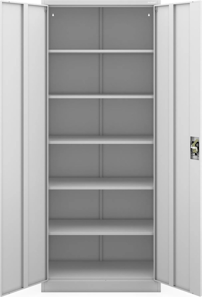 Szafa biurowa metalowa wysoka na dokumenty szara, 900x2200x400 mm: JAN H2200