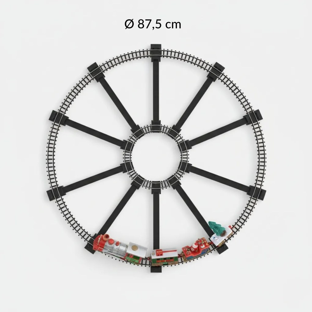 Świąteczny pociąg na choinkę, 23 elementy, Ø 87,5 cm