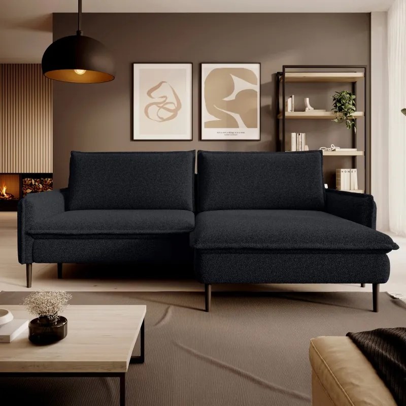 Narożnik GLOSSY z funkcją spania zestaw z poduszkami WERSAL