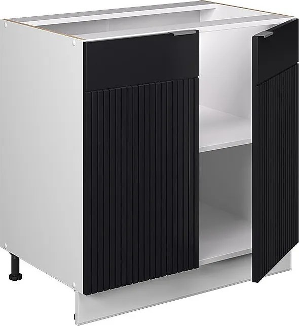 Szafka pod zlew czarne paski 80x60x82 fame-line