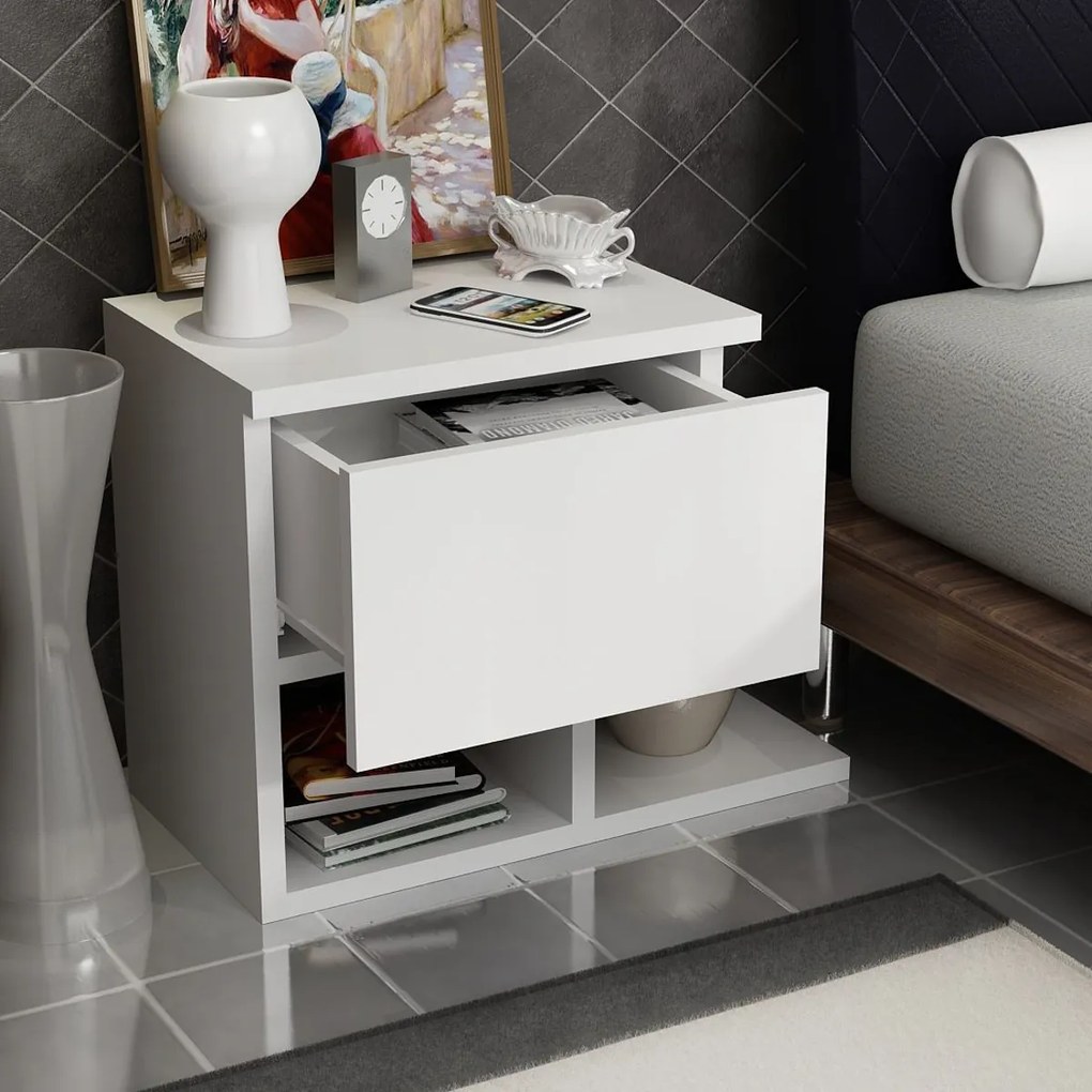 Stolik nocny Yasso White