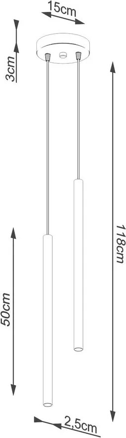 Biała metalowa lampa wisząca ø 15 cm Fideus – Sollux
