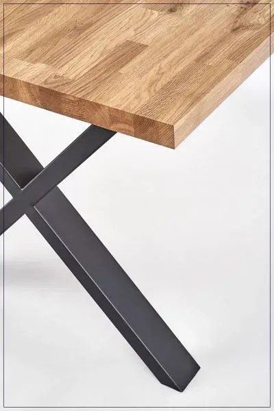 Loftowy stół do salonu Simox 3X 120 XL -dąb