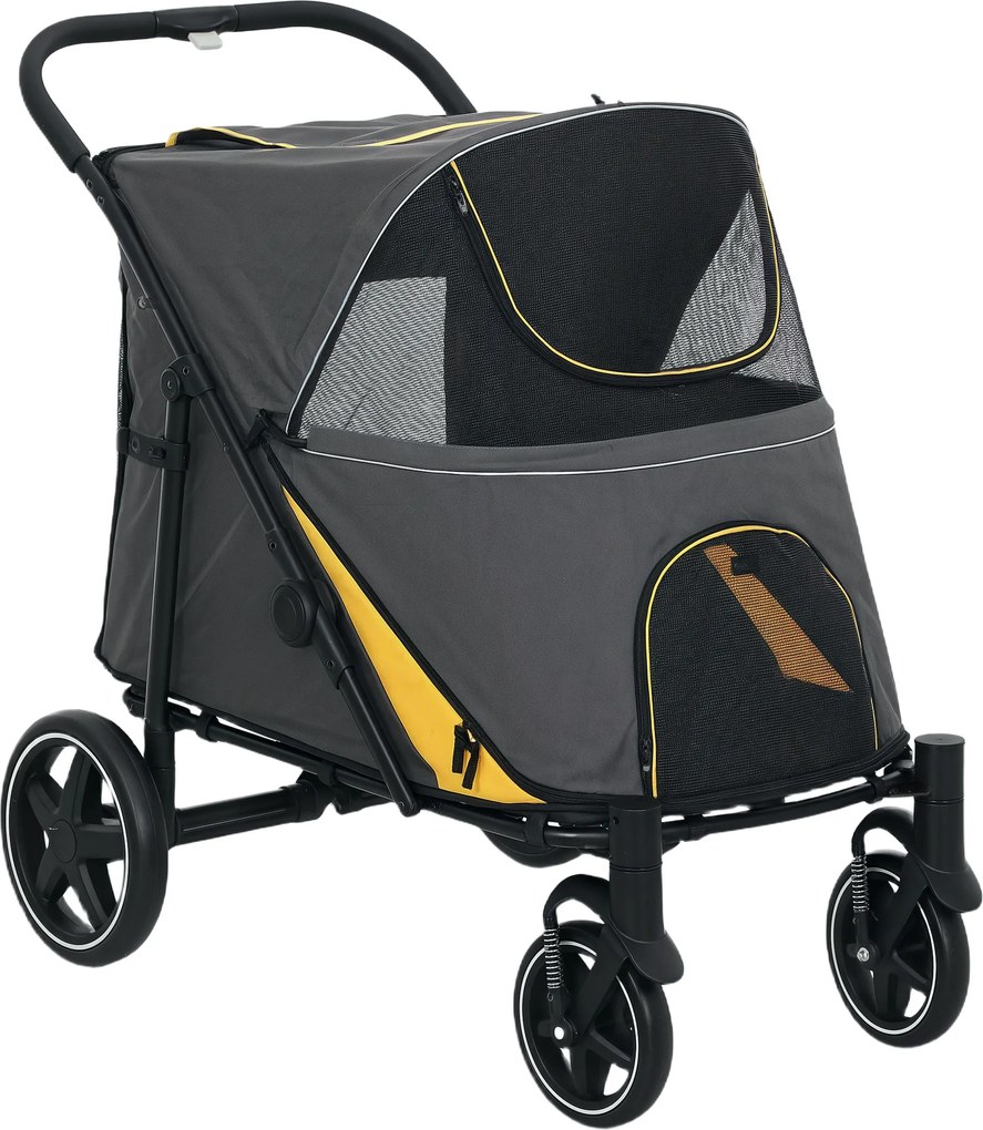 Outsunny Wózek dla Psa Kota Składany z Poduszką do 20kg | Aosom PL