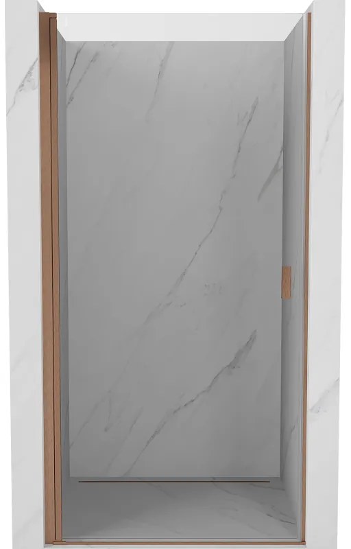 Mexen Mist-B drzwi prysznicowe uchylne 55 cm, transparent, miedź szczotkowana - 8A2-055-000-65-00