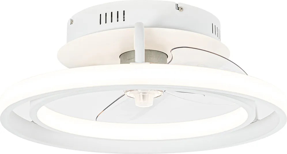 Biały wentylator sufitowy 46,5 cm z LED i pilotem - Kees