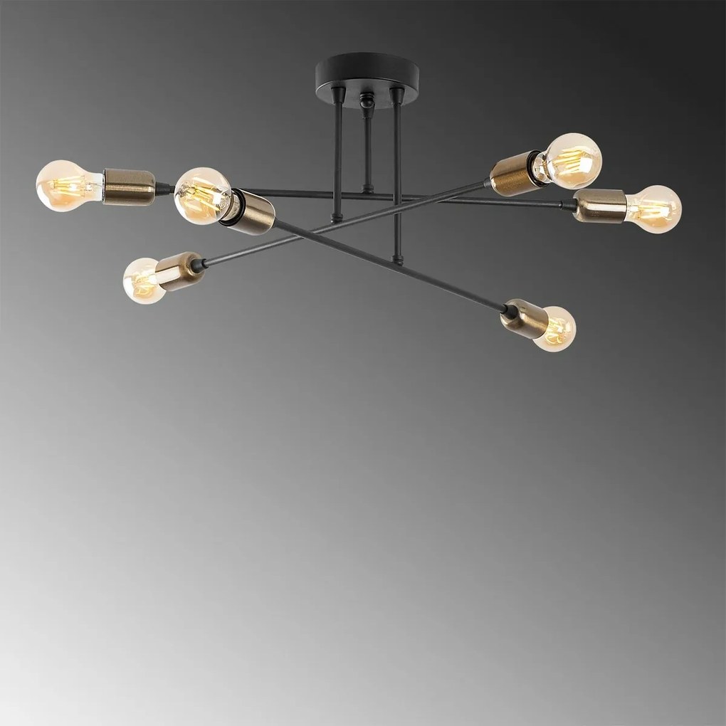 Lampa sufitowa Fleur - 1501, czarna