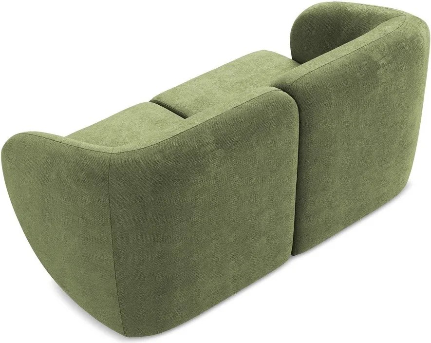 Zielona sofa z tkaniny szenilowej 174 cm Lani – Makamii