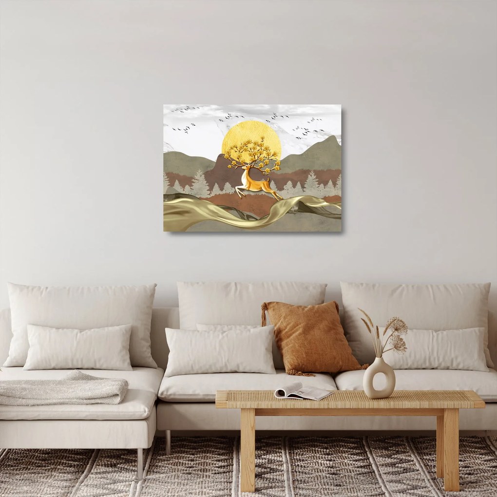 Obraz na szkle jelenia (70x50 cm)