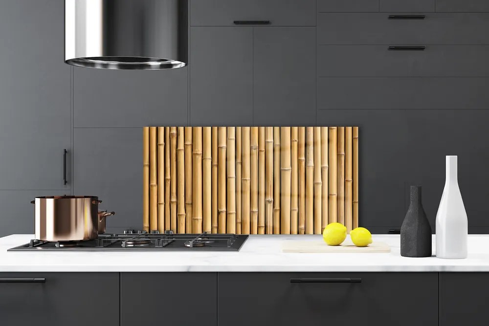 Szkło nad Blatem Zielone Pędy Bambusa