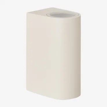 Aluminiowy Kinkiet Z 2 Punktami Świetlnymi Pevot Kremowa Tapioca & ↑15 Cm - Sklum