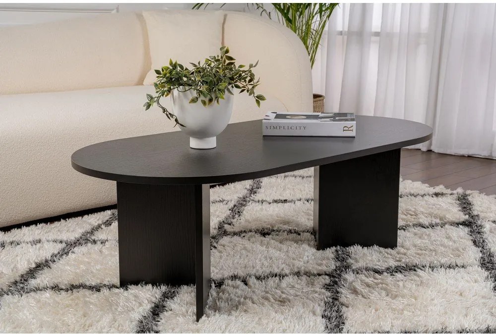 Czarny stolik mat 60x119 cm Sable – Kalune Design