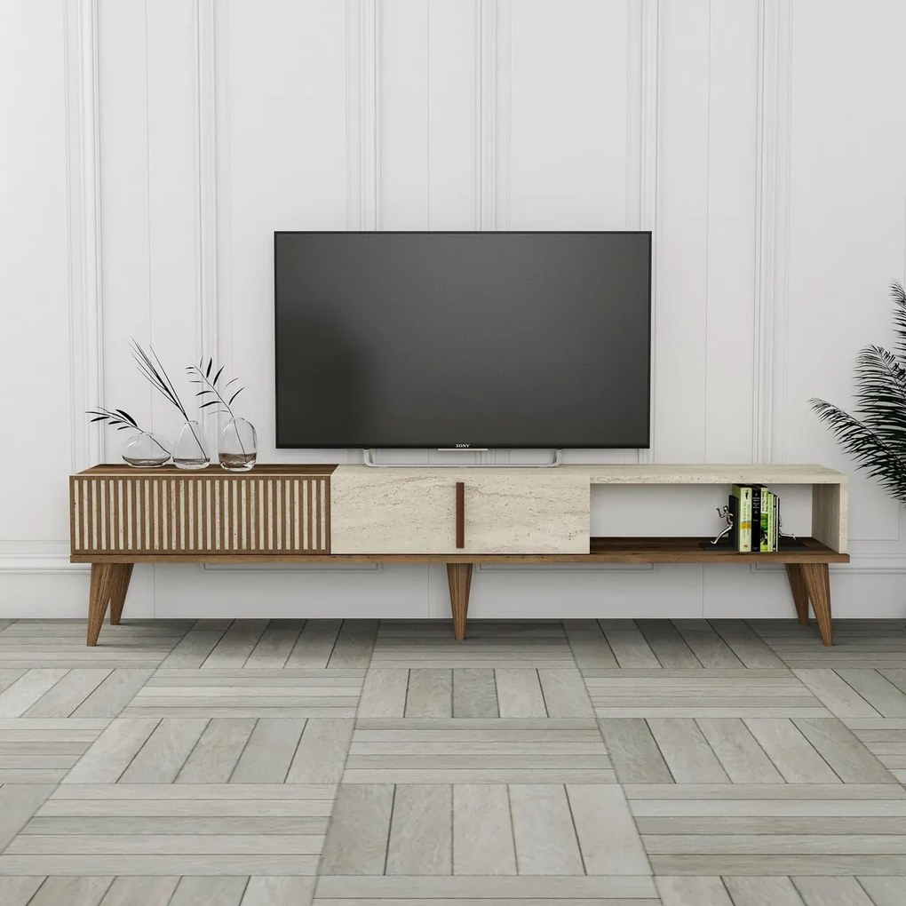 Stolik pod telewizor Milan Travertine