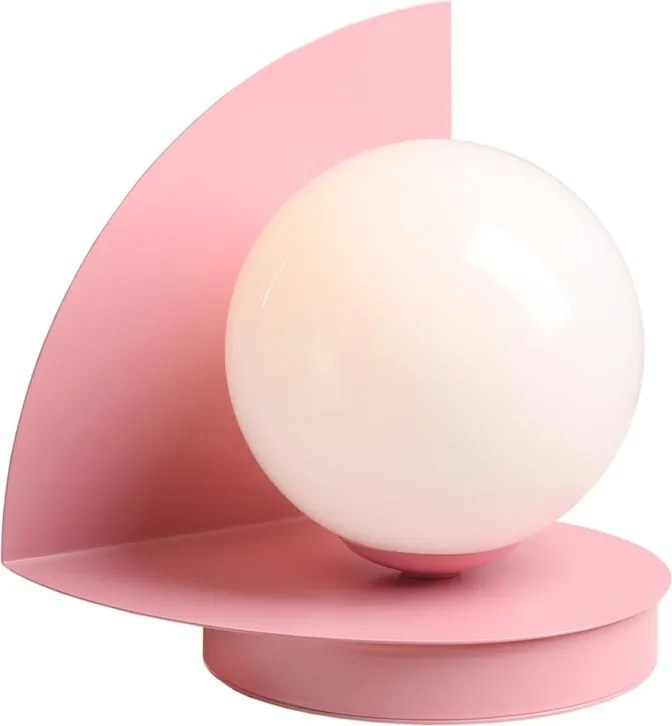 Delikatna różowa lampa stołowa Loop
