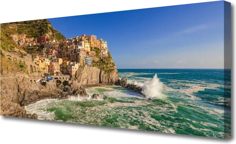 Fotoobraz na płótnie Skalisty Fiord nad Oceanem