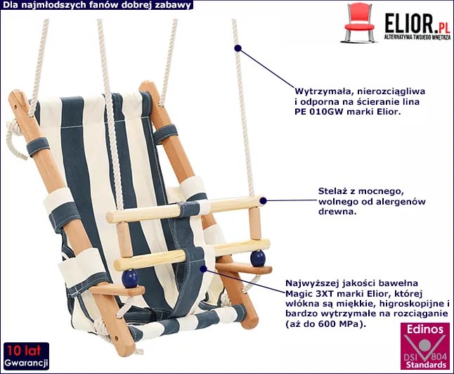 Niebiesko-biała huśtawka dla dziecka F4-F69
