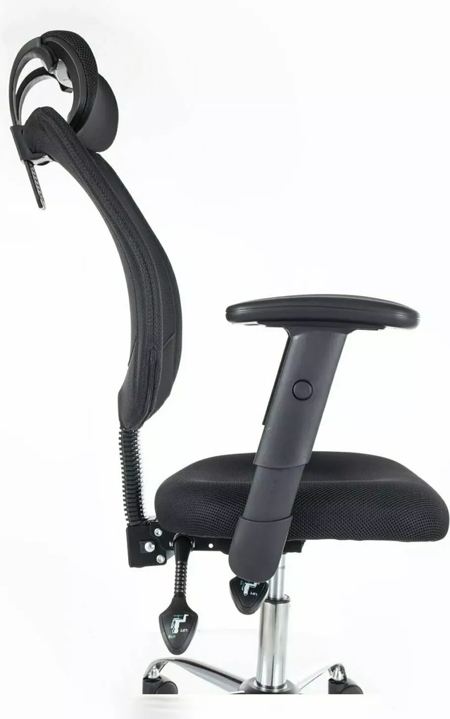 Czarny fotel biurowy FLEXISEAT Q-118RC