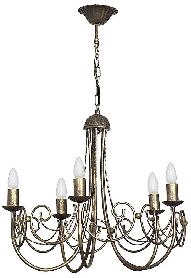 Żyrandol na łańcuchu PALACE 5xE14/60W/230V