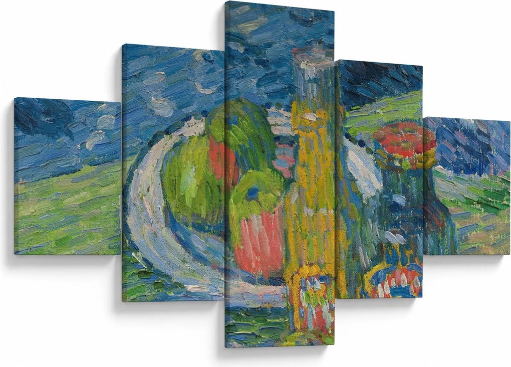 Obraz - Alexej von Jawlensky, Still Life with Bottles and Fruit, reprodukcje (125x70 cm)